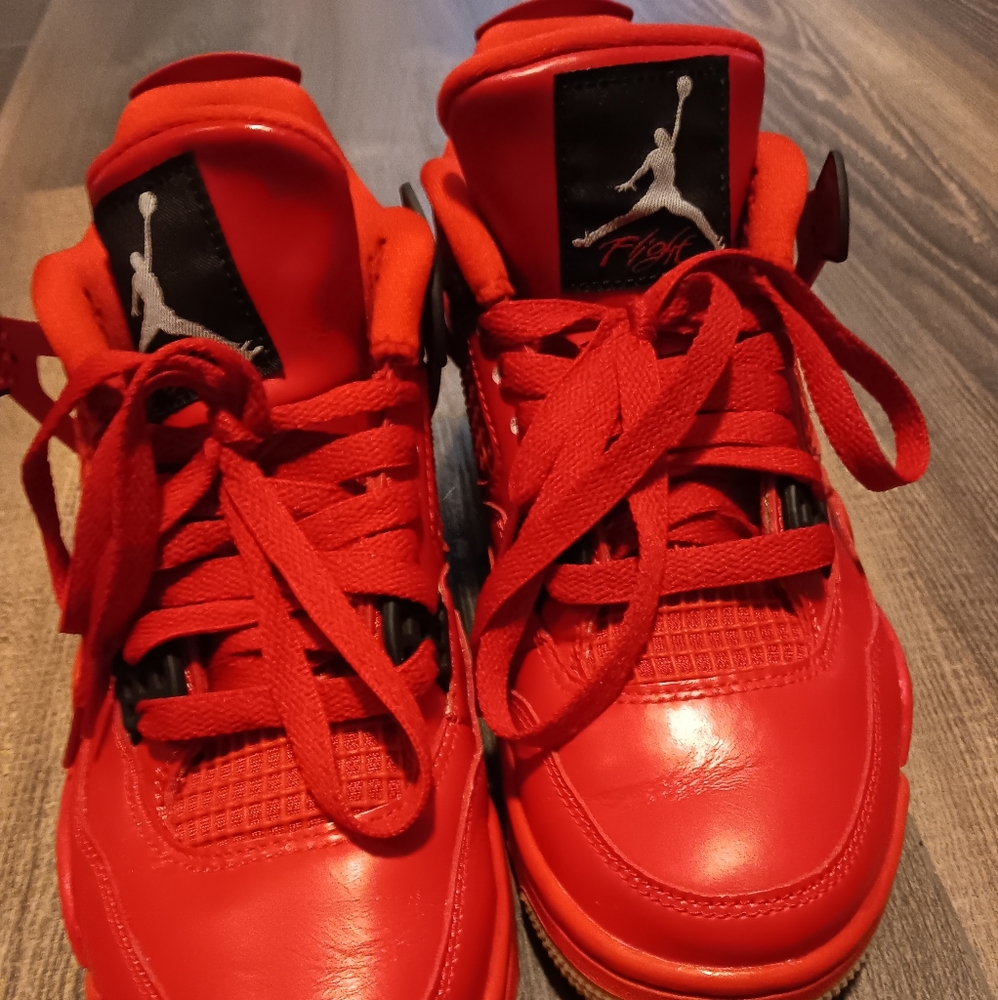 Nike Air Jordan 4 Retro Red Gum Sole Sneakers